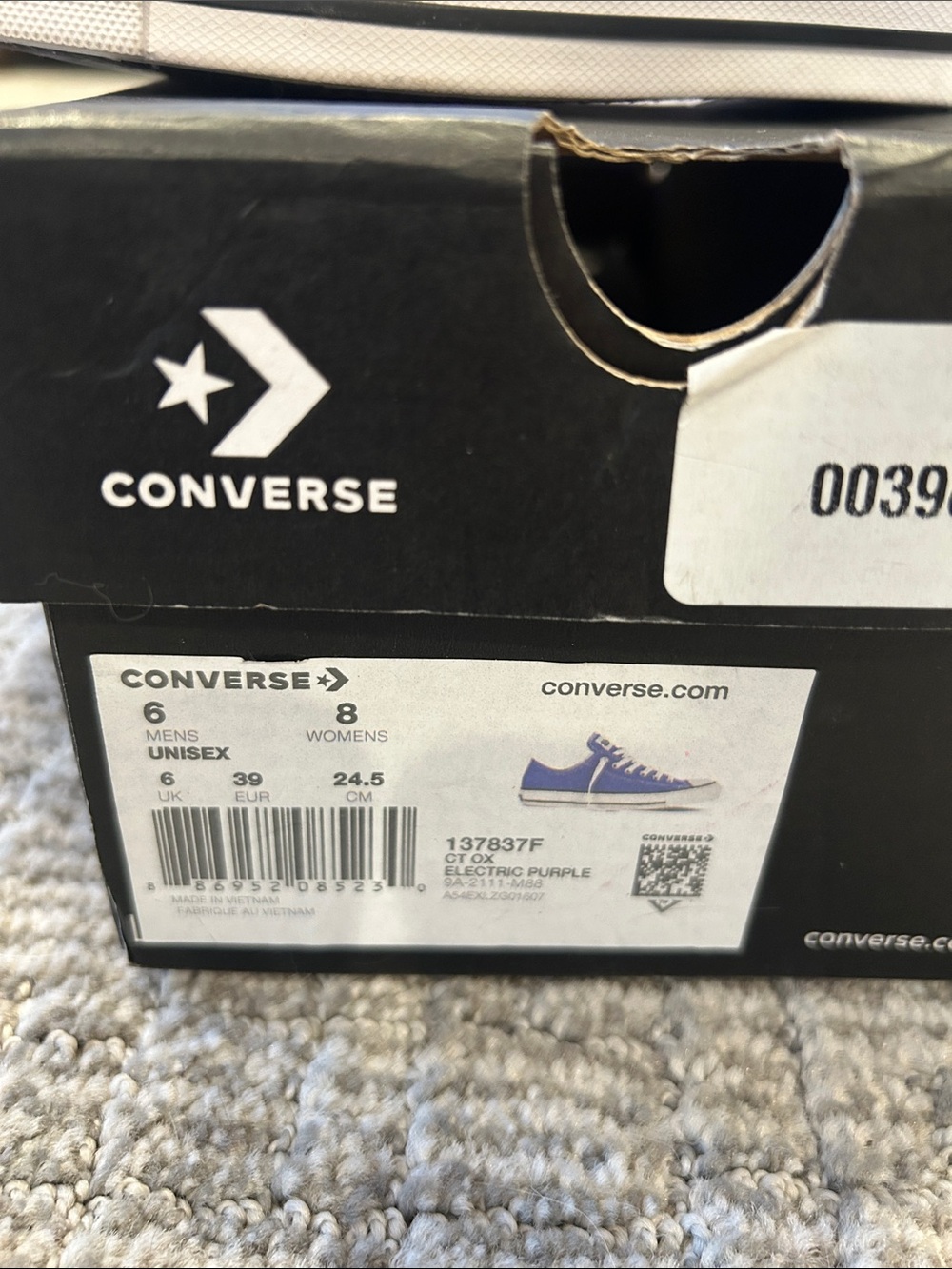 Converse Chuck Taylor All Star Low-Top Sneaker - Electric Purple 8 - Picture 4 of 7